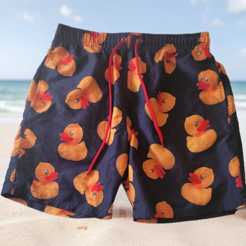 US Surf Club Rubber Duck Swim Board Surf Shorts Sz M